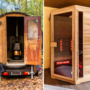 indoor and outdoor pure cube sauna